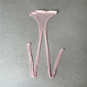 Fashion Nova Pink Closed Toe Fishnet Stockings